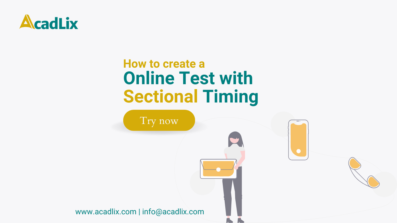 how to create a Online Test with Sectional Timing